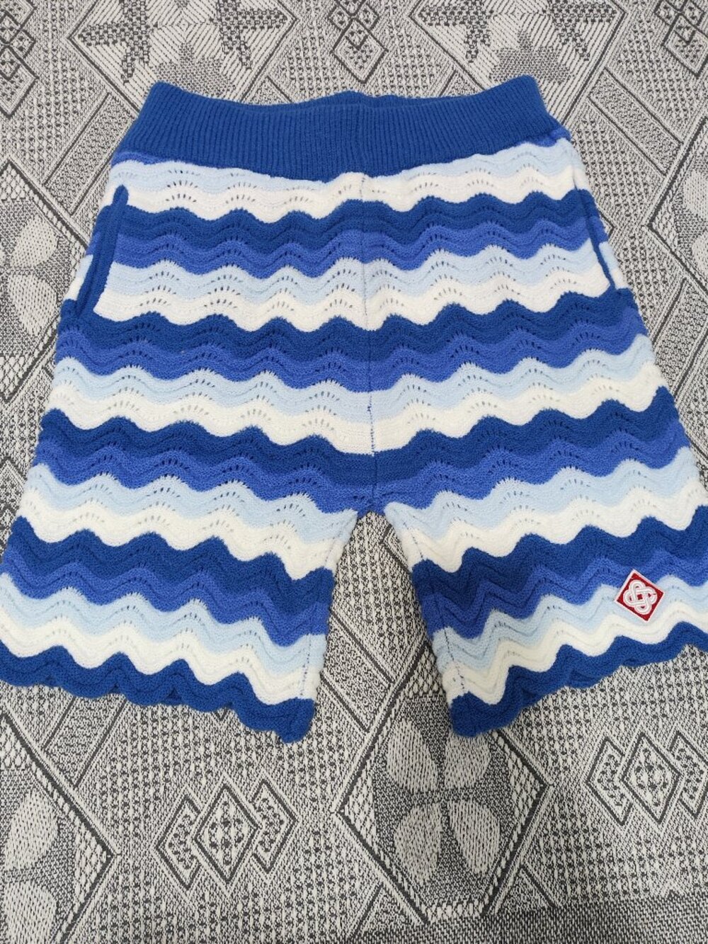 Casablanca Wavy Openwork Knit Cardigan and Shorts Set - Picture 8 of 12